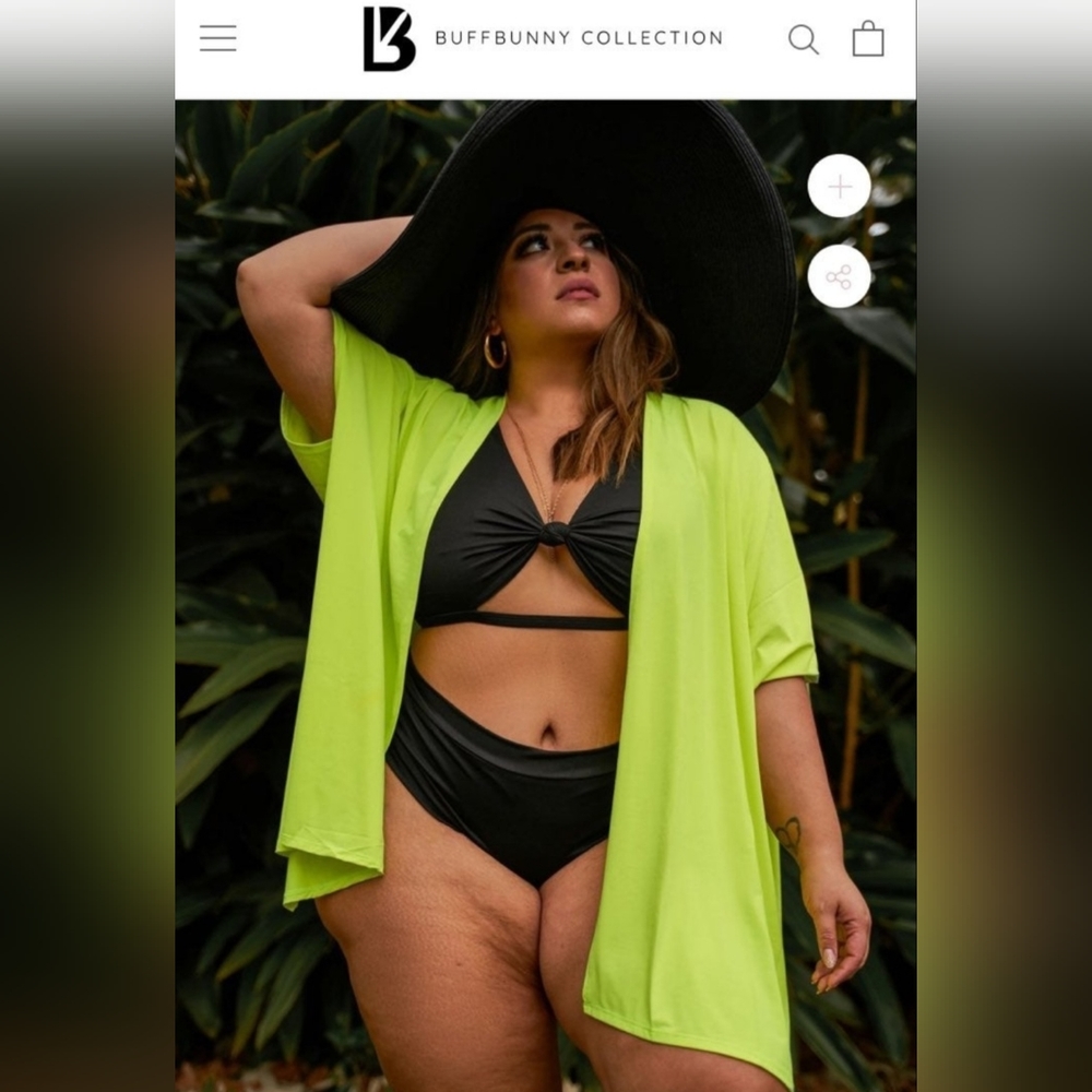 Buffbunny Collection Women's Neon Green Swim Cover-up
